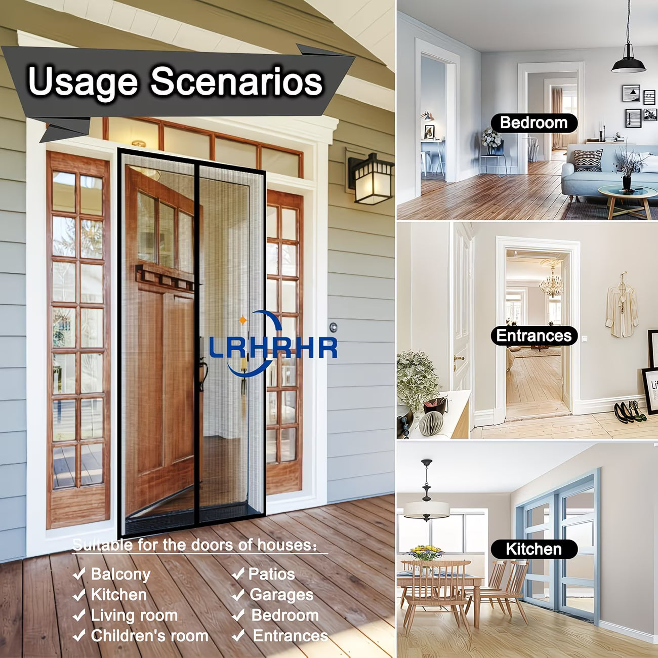 Magnetic Mesh Screen Door