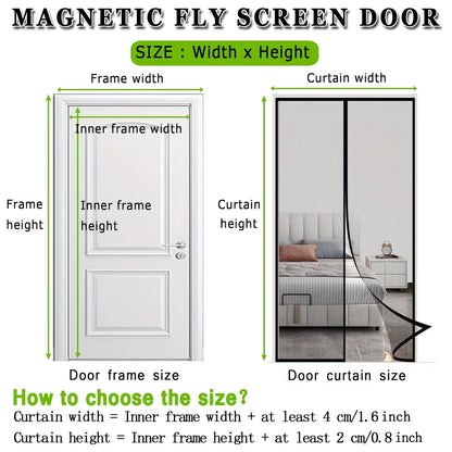 Magnetic Mesh Screen Door