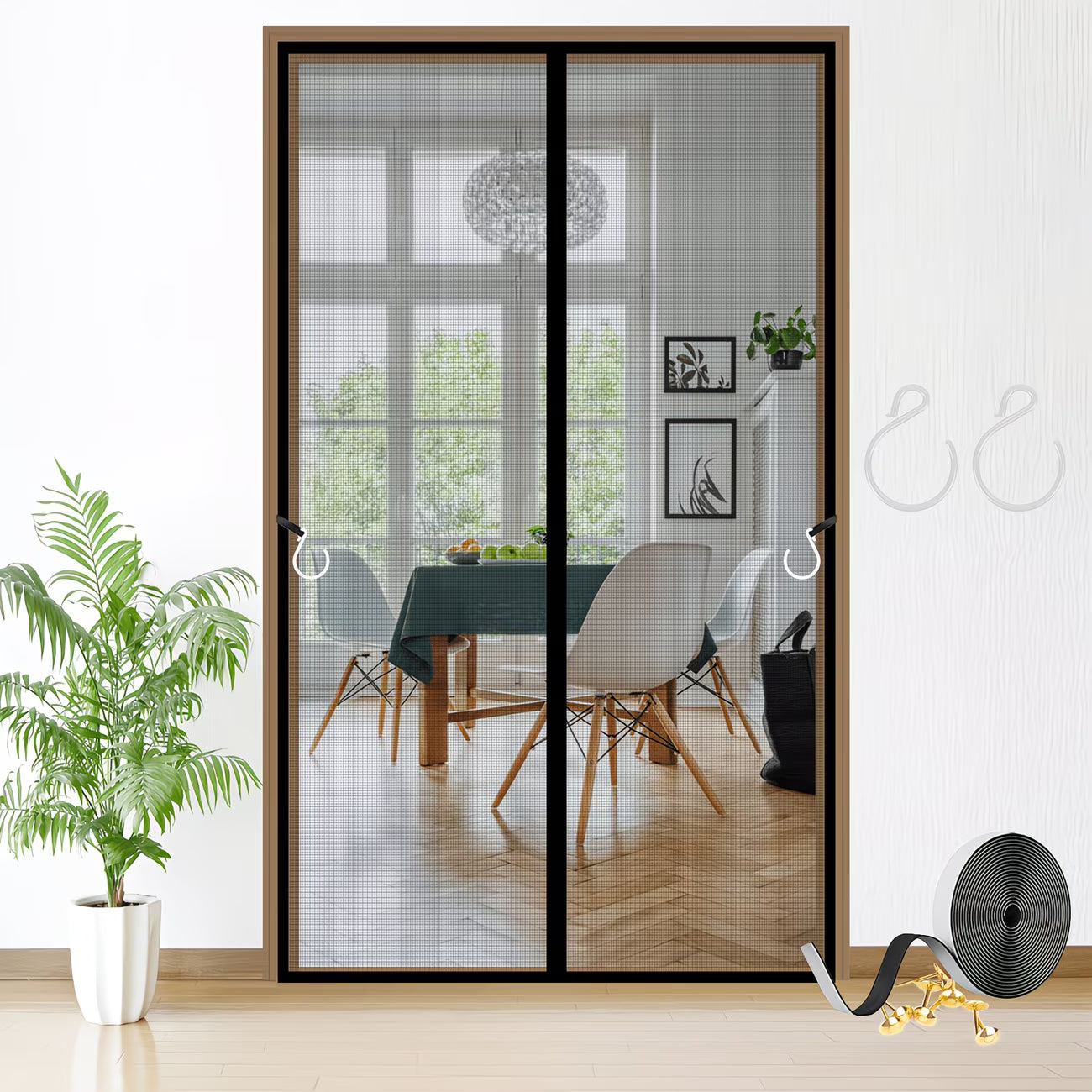 Magnetic Mesh Screen Door